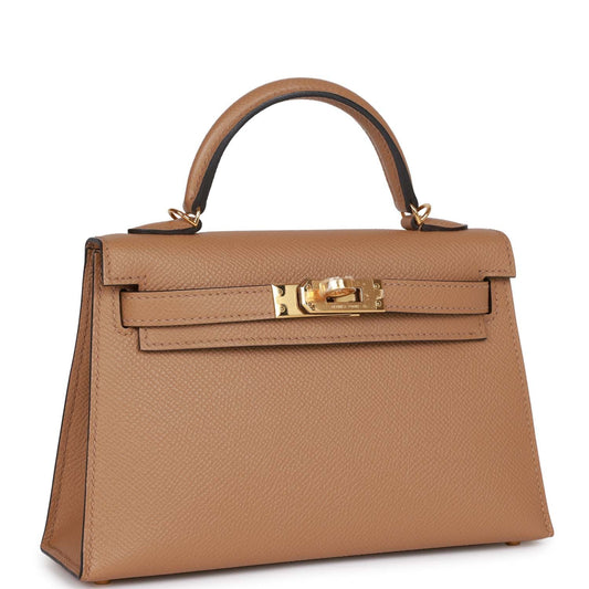 Hermes Kelly Sellier Chai Epsom Hardware Handbag Gold Travel Bag Hardware Deposit