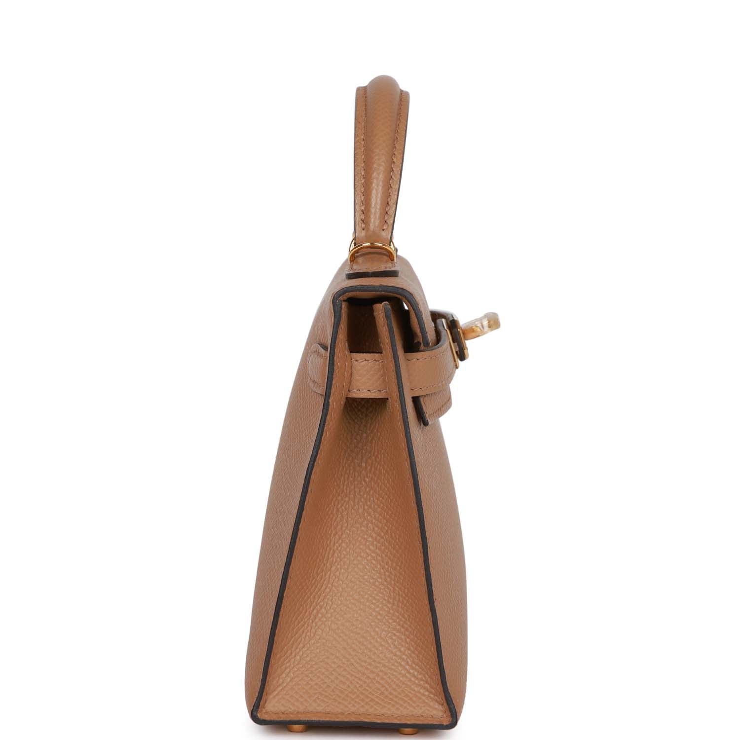 Hermes Kelly Sellier Chai Epsom Hardware Handbag Gold Travel Bag 7