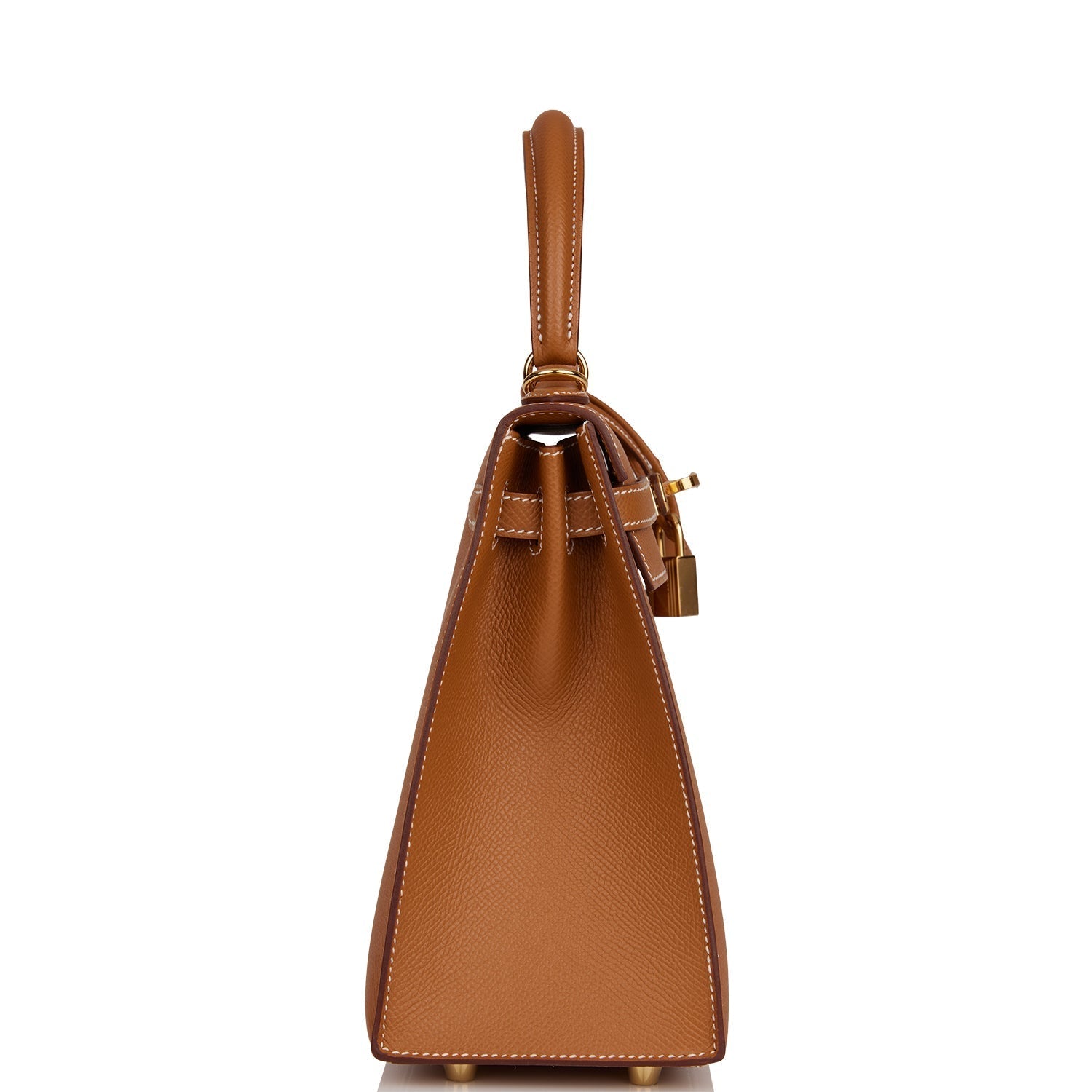 Hermes Kelly Sellier Epsom Hardware Handbag Gold Travel Bag 13