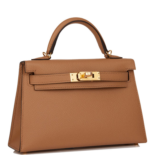 Hermes Kelly Sellier Chai Epsom Hardware Handbag Gold Travel Bag 8