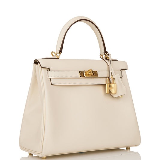Hermes Kelly Retourne Nata Swift Hardware Handbag Gold Travel Bag