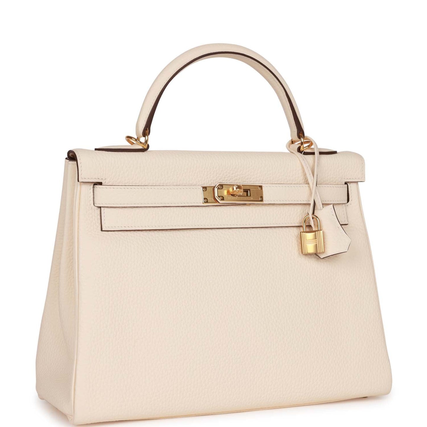 Hermes Kelly Retourne Nata Clemence Hardware Handbag Gold Travel Bag