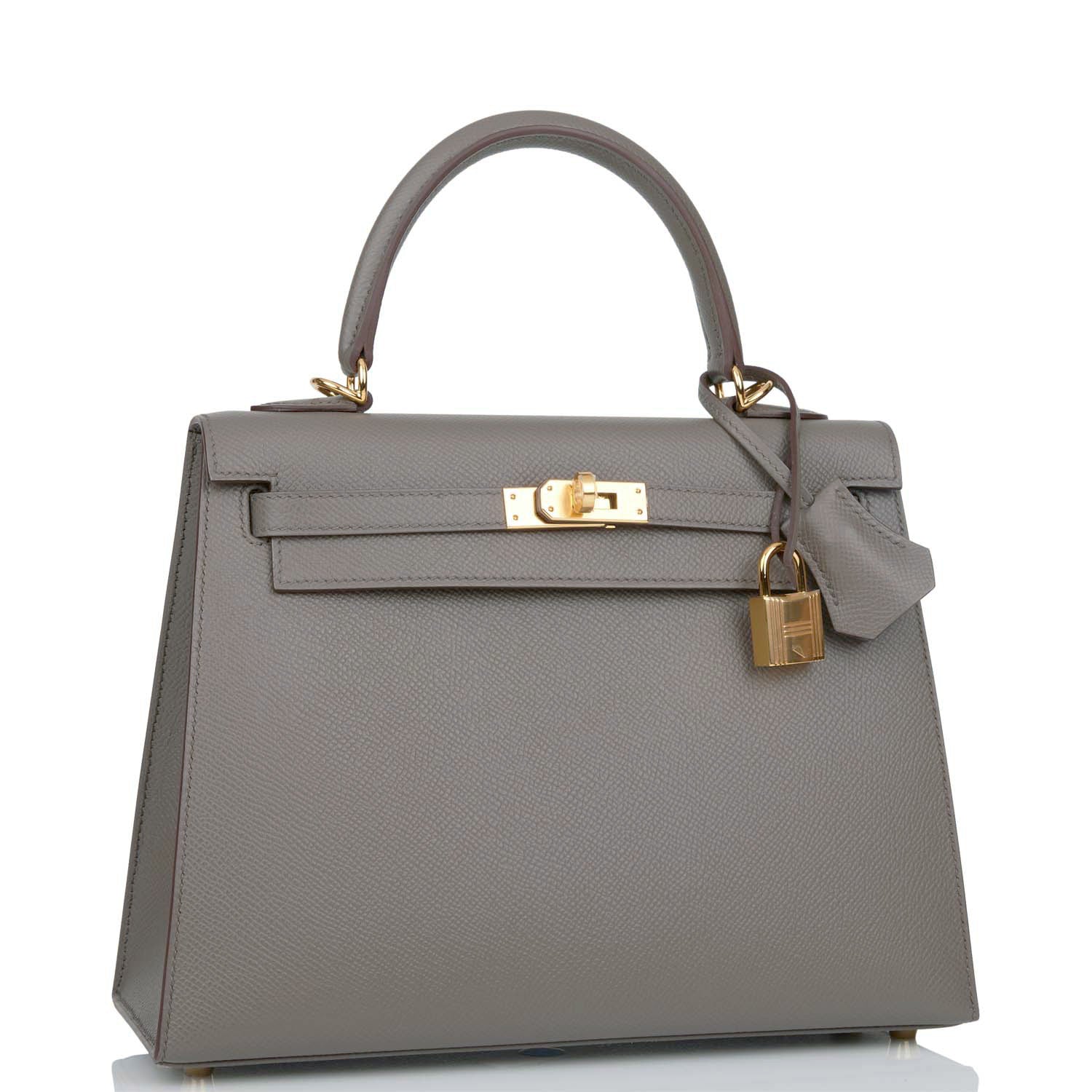 Hermes Kelly Sellier Etain Epsom Hardware Handbag Gold Travel Bag Hardware 3