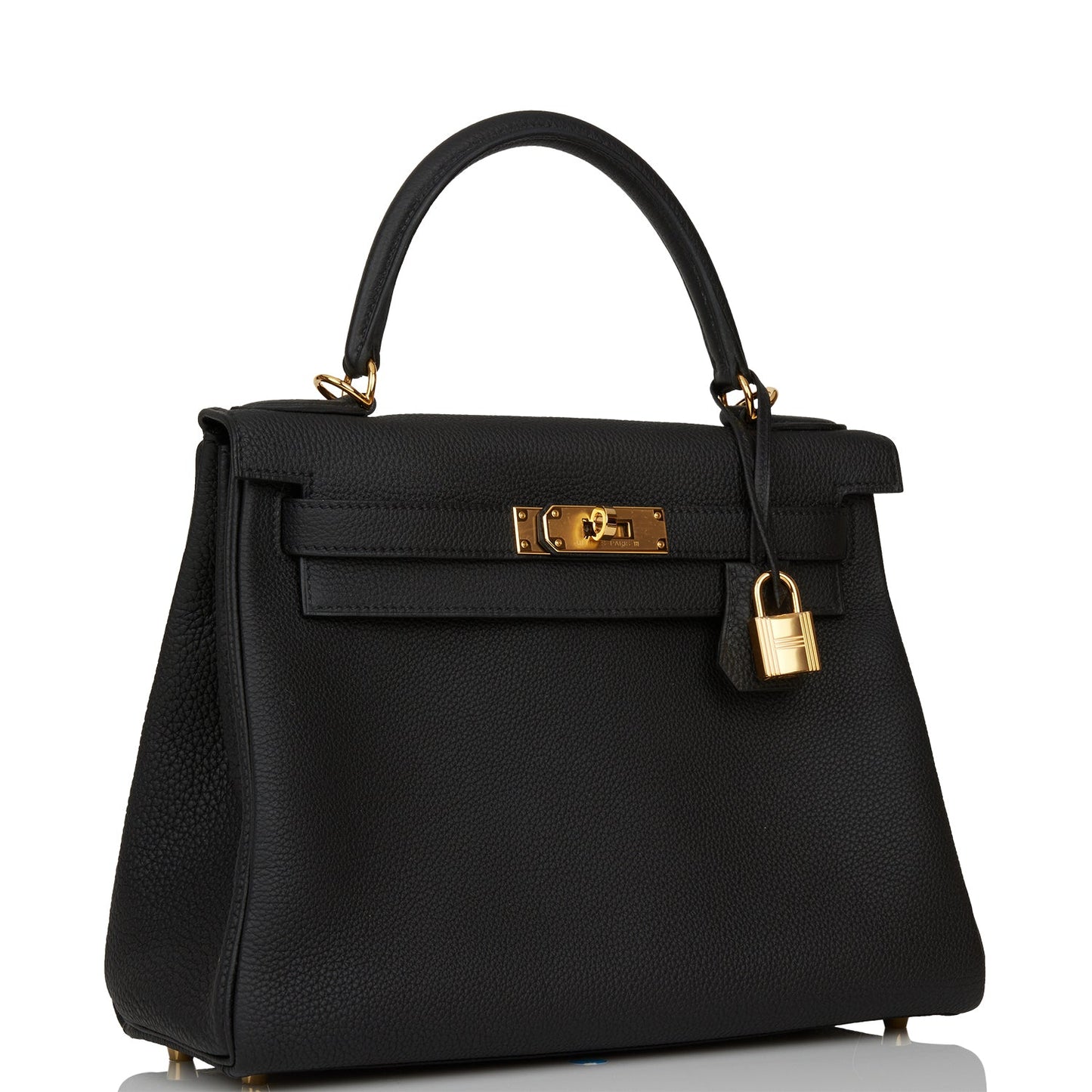 Hermes Kelly Retourne Togo Hardware Handbag Black Gold Travel Bag Hardware 1
