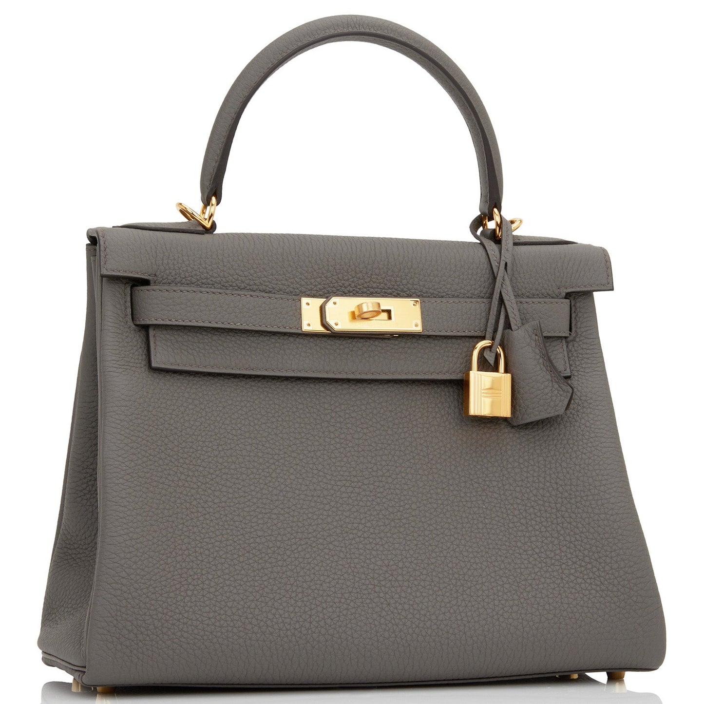 Hermes Kelly Retourne Etain Togo Hardware Handbag Gold Travel Bag
