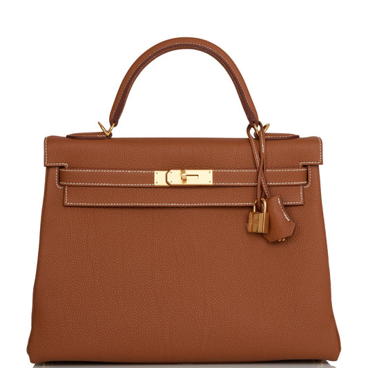 Hermes Kelly Retourne Togo Hardware Handbag Gold Travel Bag Hardware 1