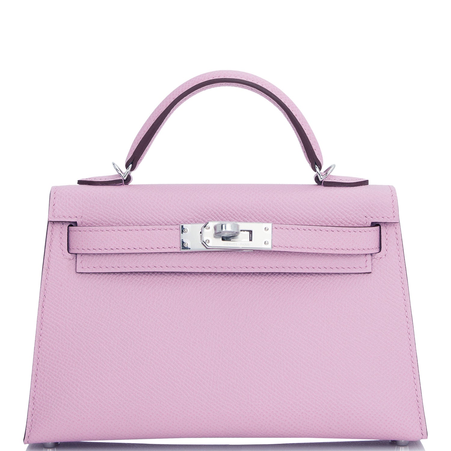Hermes Kelly Sellier Mauve Sylvestre Epsom Palladium Hardware Travel Bag 3