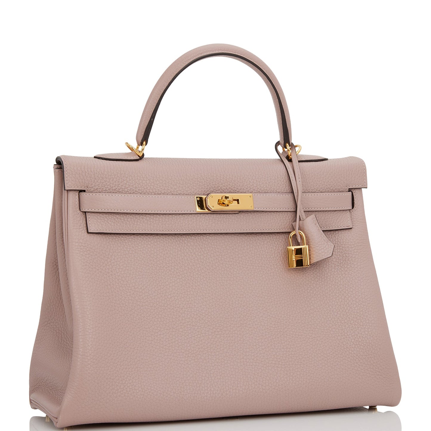 Hermes Kelly Retourne Glycine Clemence Hardware Handbag Gold Travel Bag Gold Hardware