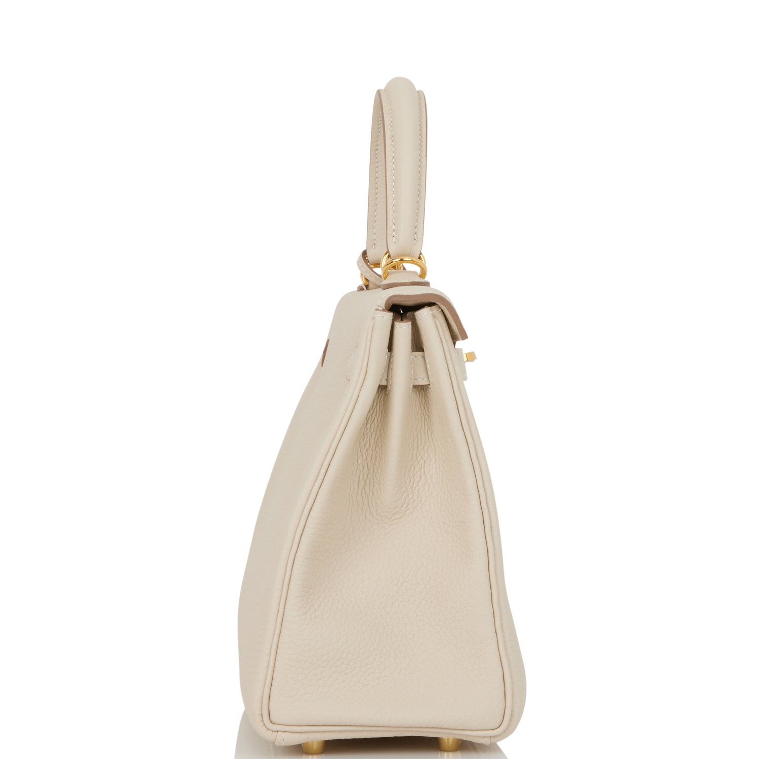Hermes Kelly Retourne Craie Togo Hardware Handbag Gold Travel Bag 4