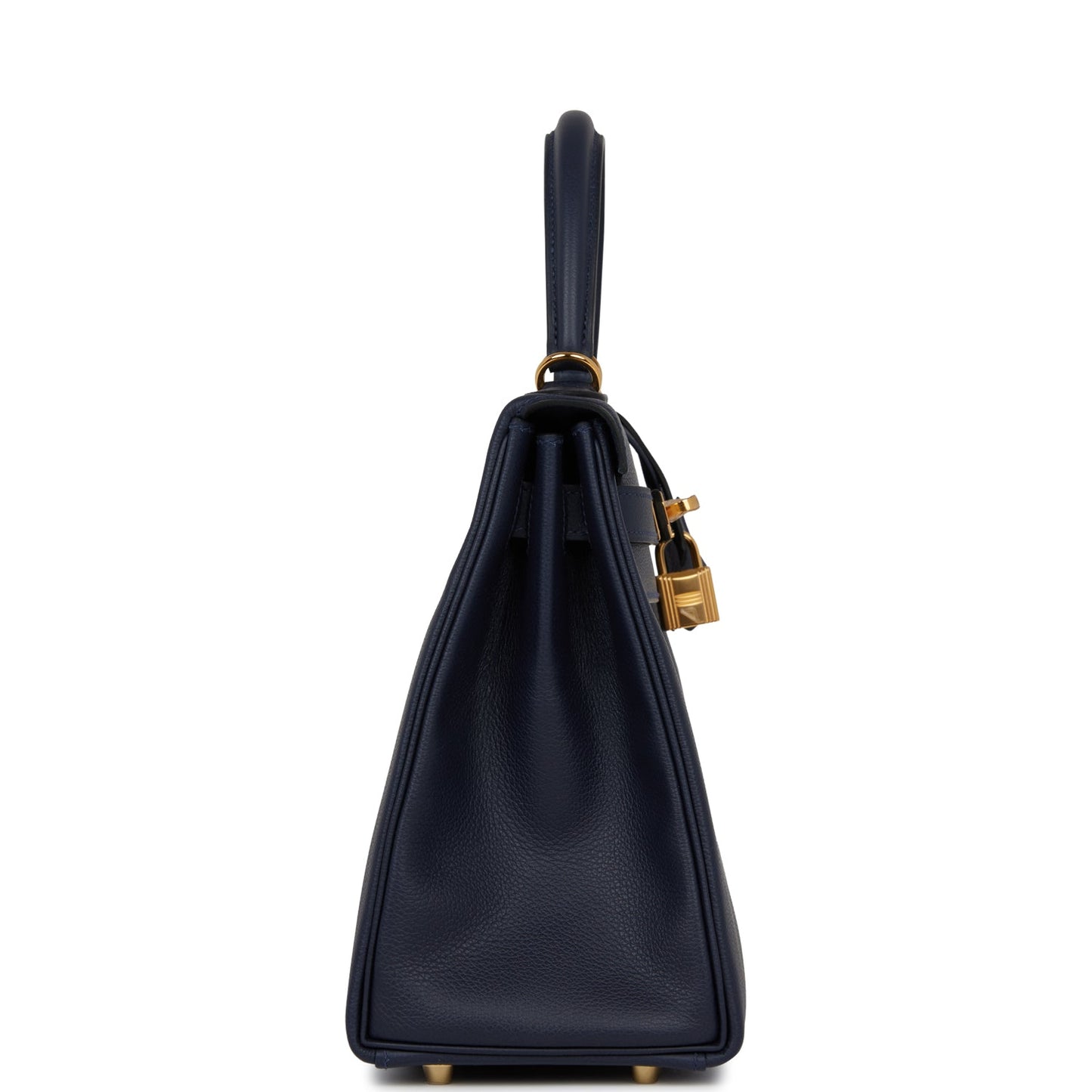Hermes Kelly Retourne Bleu Nuit Evercolor Hardware Handbag Gold Travel Bag Gold Hardware