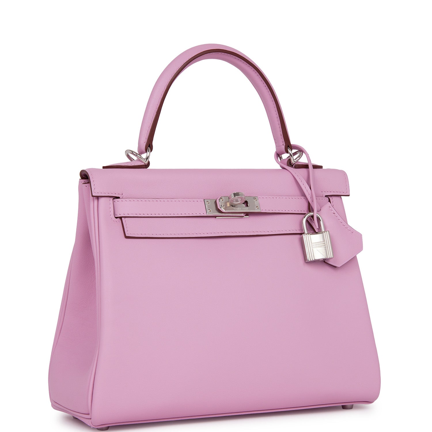 Hermes Kelly Retourne Mauve Sylvestre Swift Palladium Hardware Travel Bag Palladium Hardware