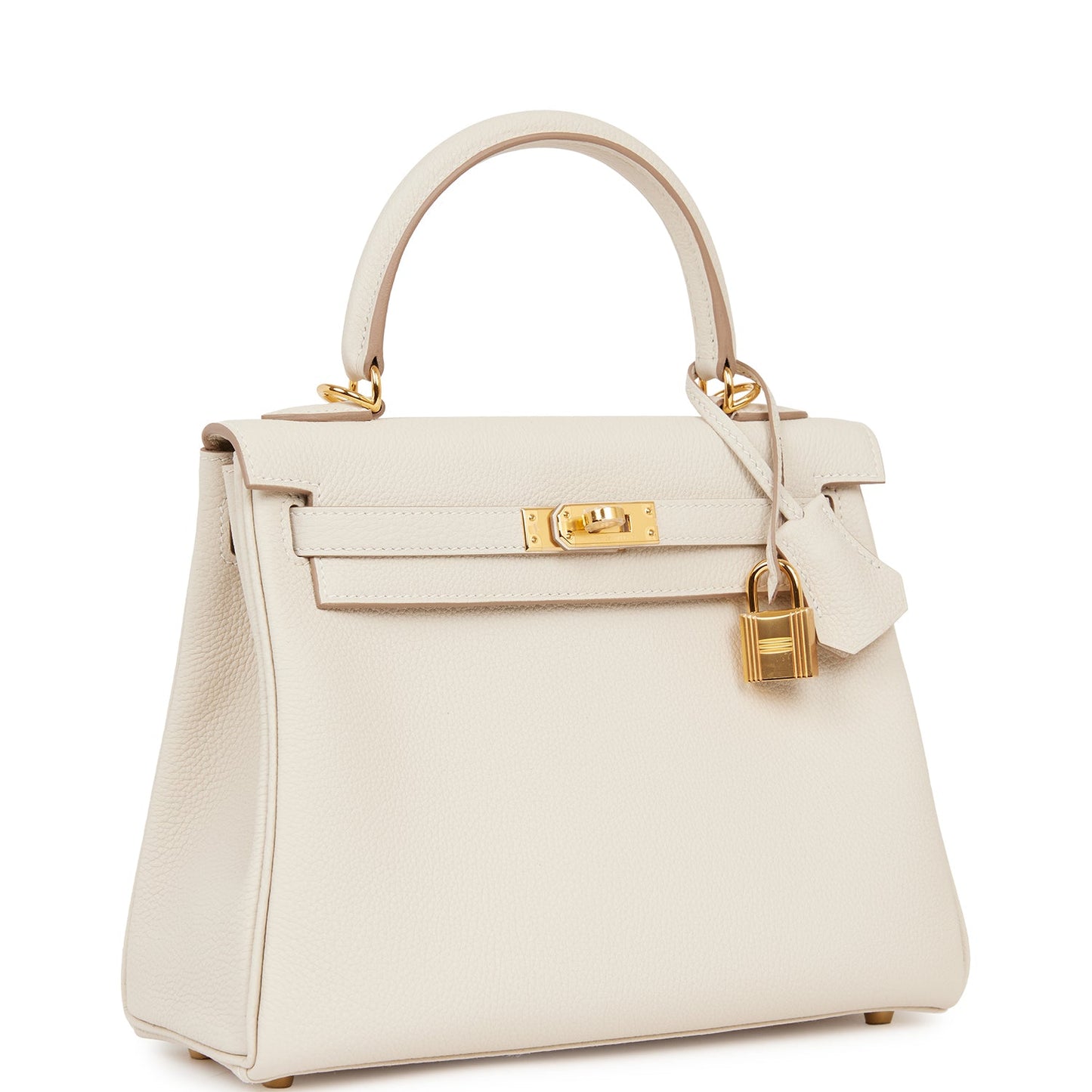 Hermes Kelly Retourne Craie Togo Hardware Handbag Gold Travel Bag 5