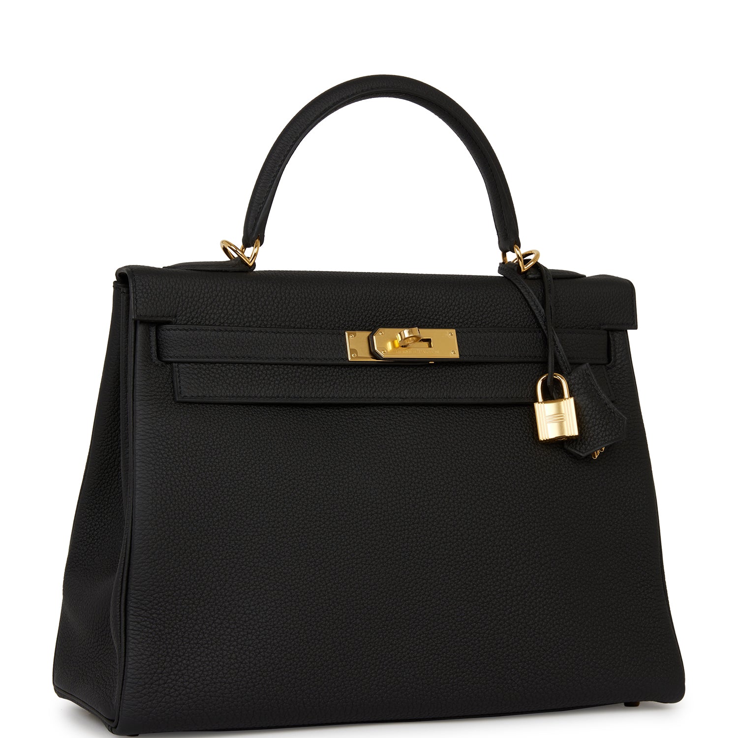 Hermes Kelly Retourne Togo Hardware Handbag Black Gold Travel Bag Payment 2