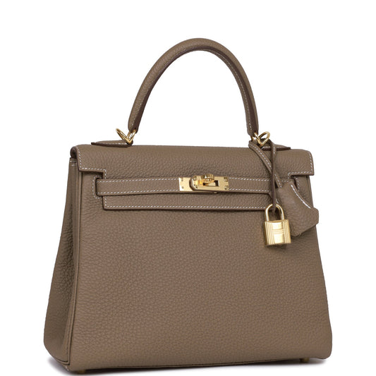 Hermes Kelly Retourne Etoupe Togo Hardware Handbag Gold Travel Bag Gold Hardware