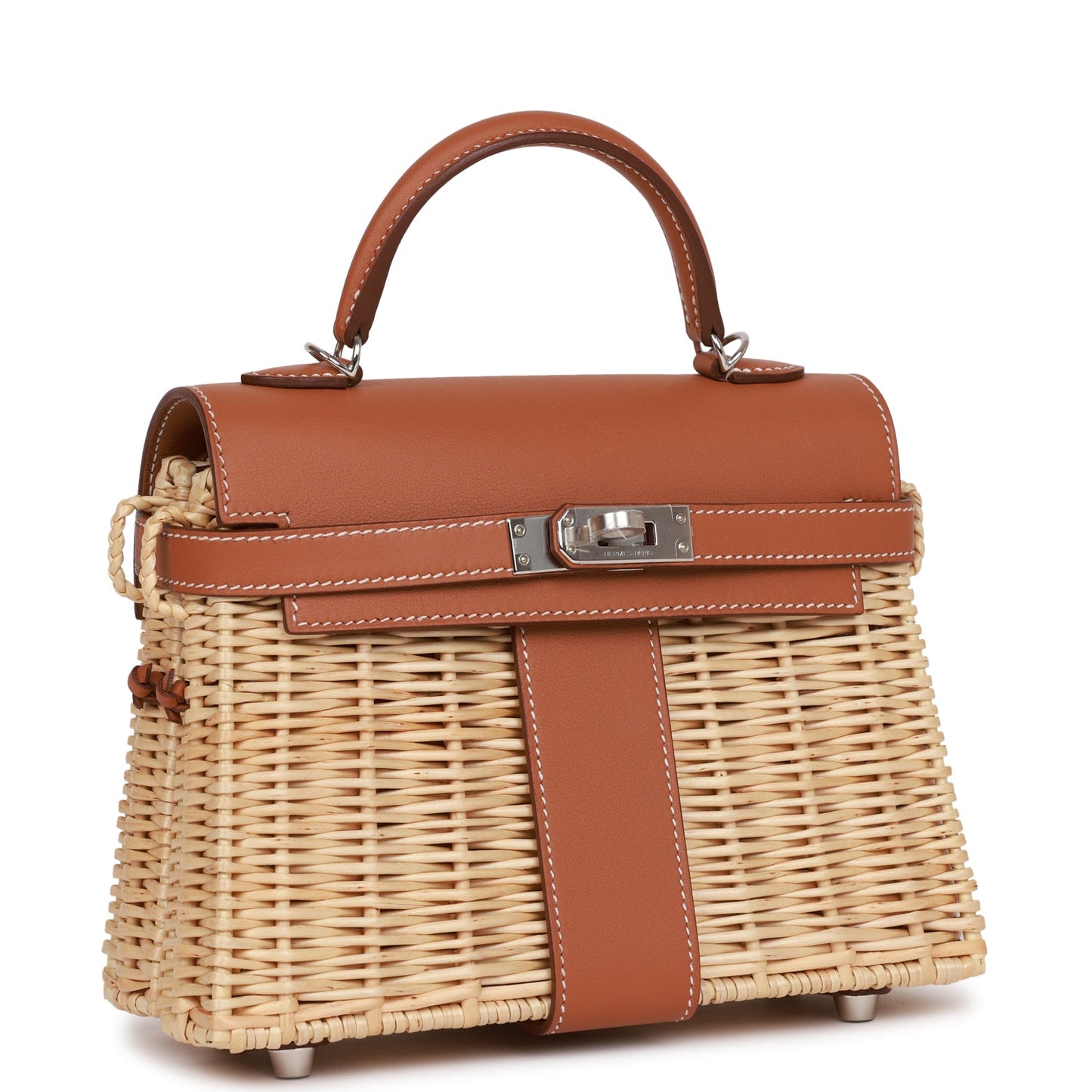 Hermes Top Quality Luxury Picnic Kelly Swift Palladium Gold Mini Travel Bag