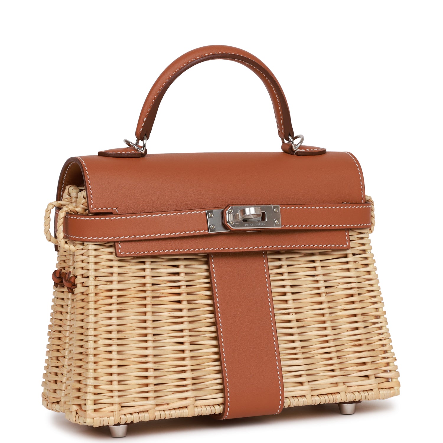 Hermes Top Quality Luxury Picnic Kelly Swift Palladium Gold Mini Travel Bag