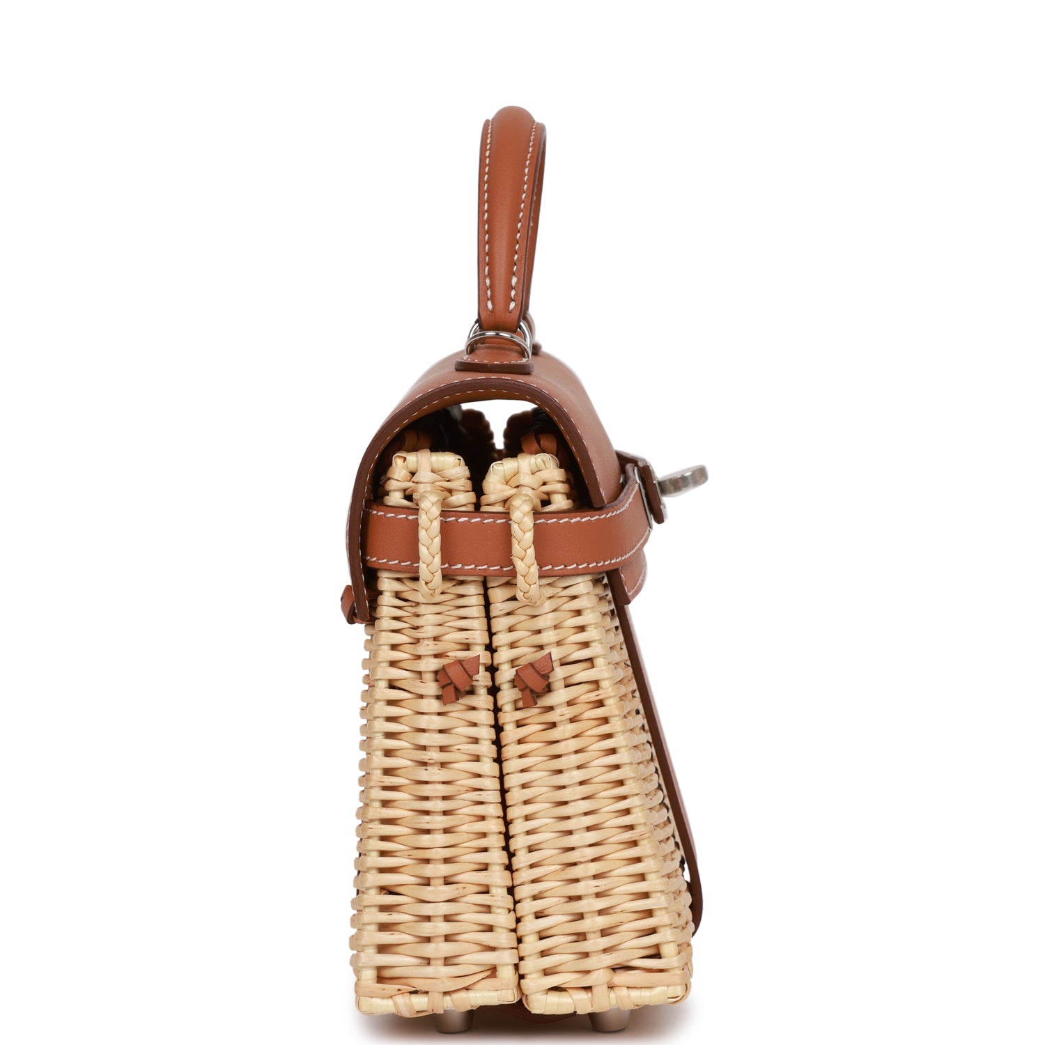 Hermes Top Quality Luxury Picnic Kelly Swift Palladium Gold Mini Travel Bag