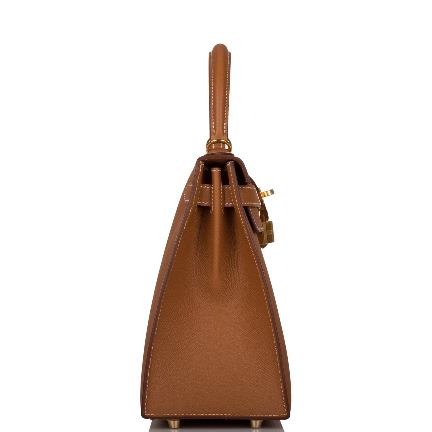 Hermes Kelly Sellier Epsom Hardware Handbag Gold Travel Bag 11