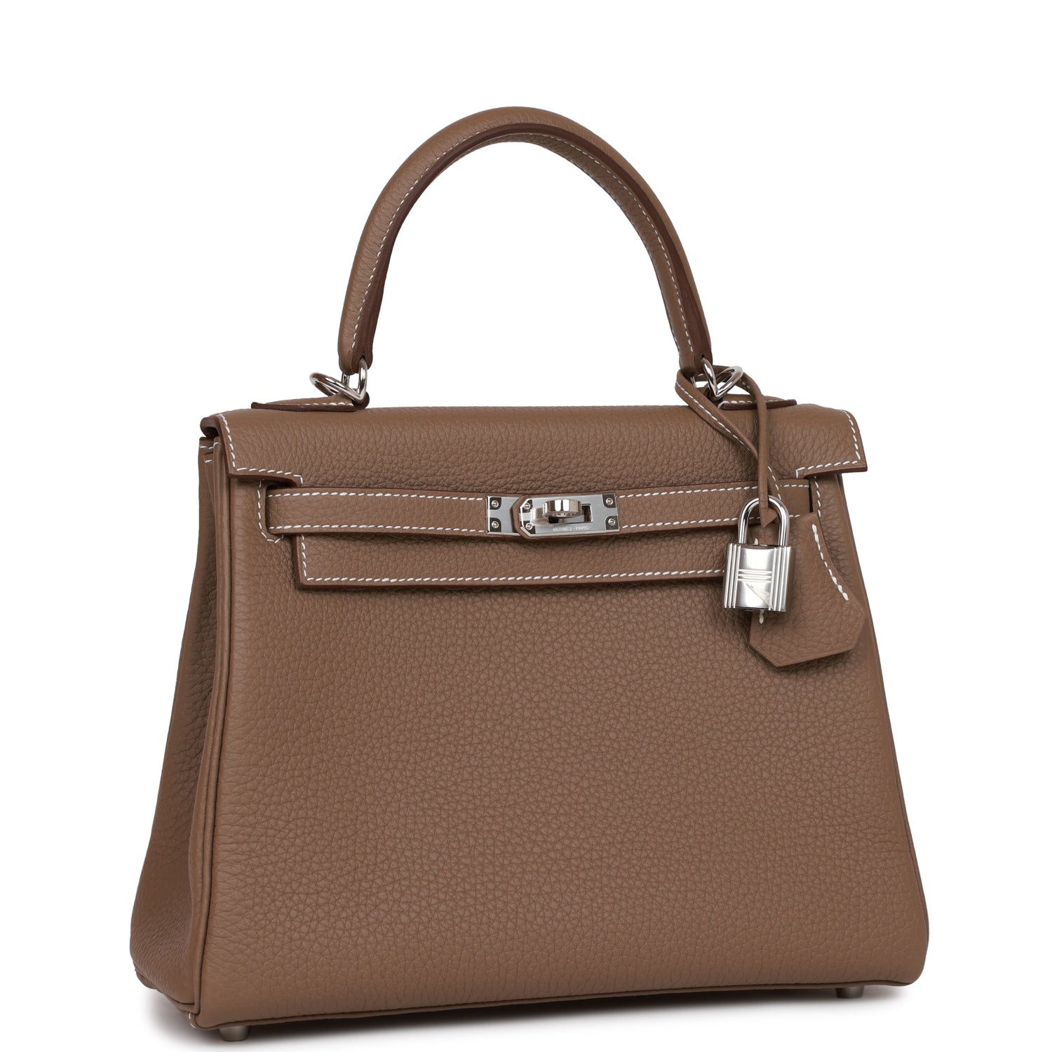 Hermes Kelly Retourne Etoupe Togo Palladium Hardware Handbag Travel Bag 3