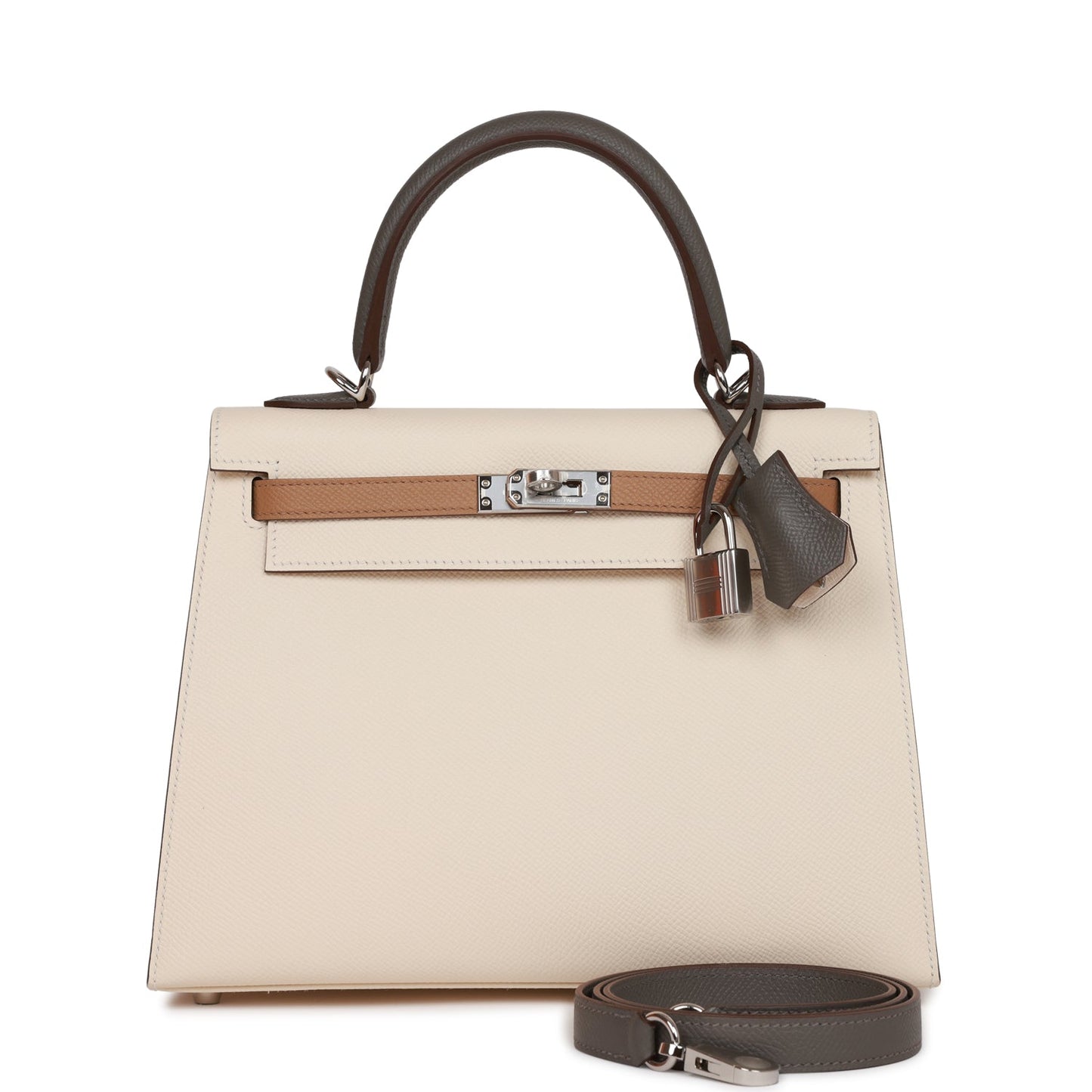 Hermes Kelly Sellier Tri Color Nata Chai And Travel Bag
