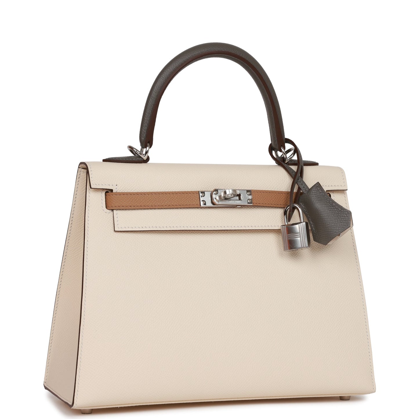Hermes Kelly Sellier Tri Color Nata Chai And Travel Bag