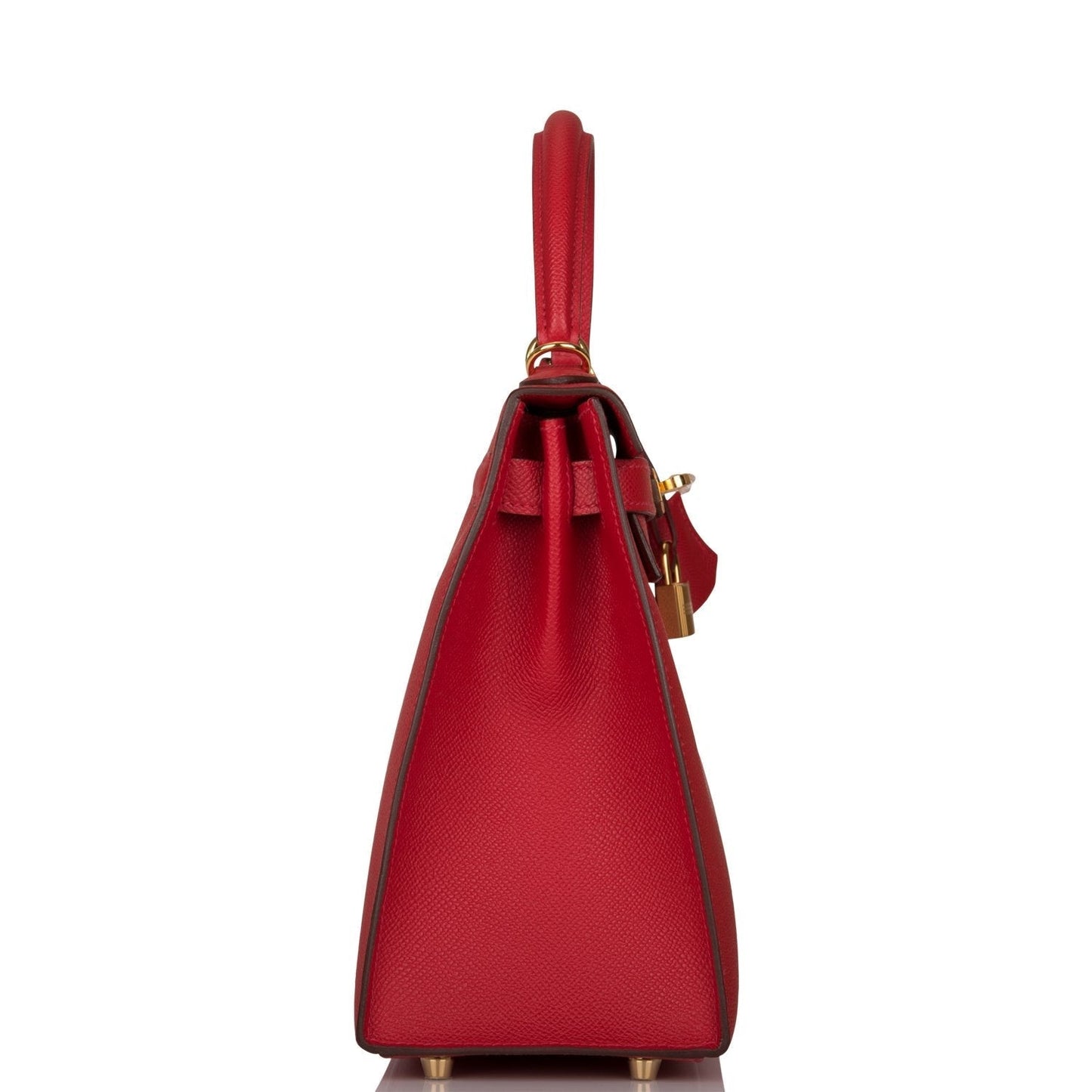 Hermes Kelly Sellier Rouge Cas Ue Epsom Hardware Gold Shoulder Bag