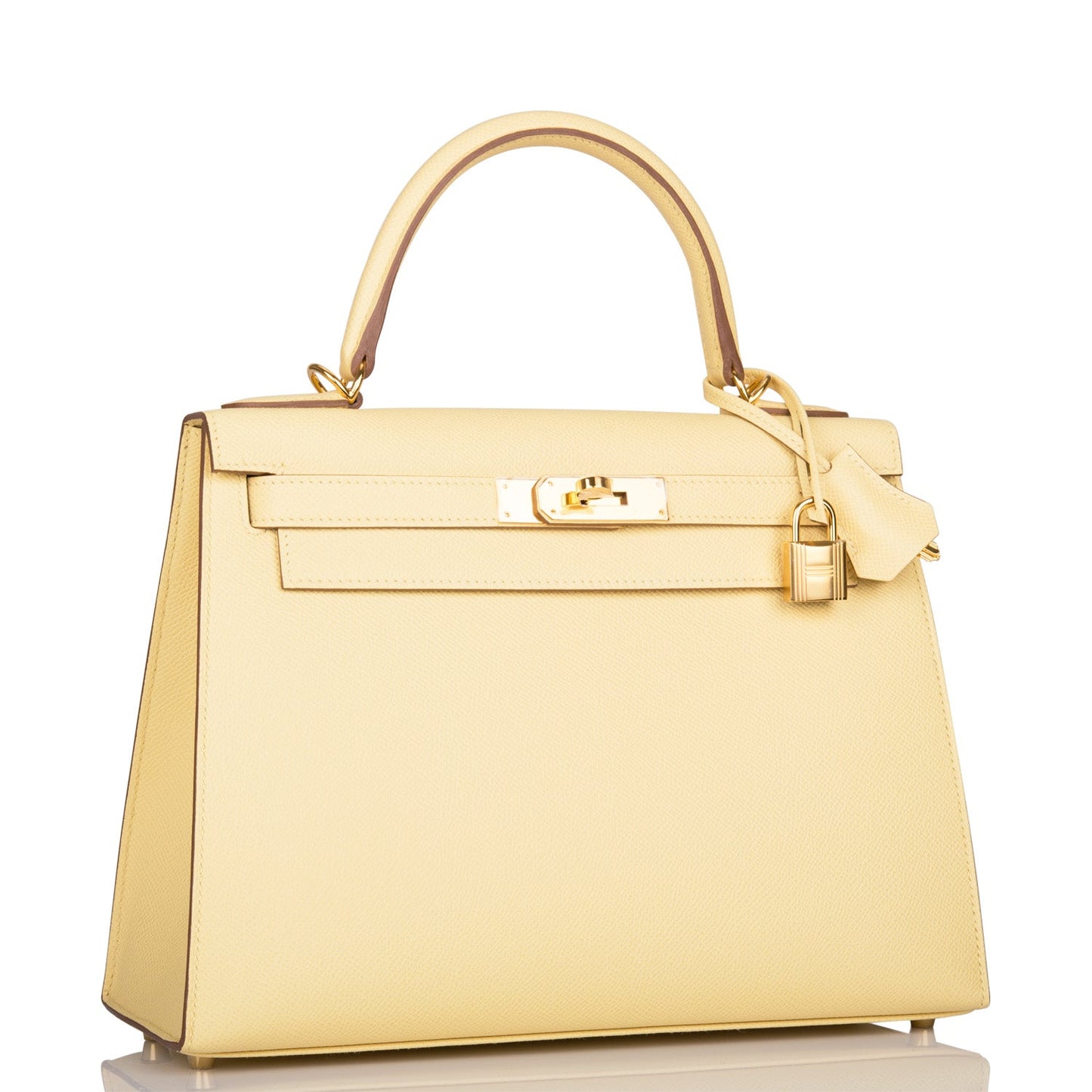 Hermes Kelly Sellier Jaune Poussin Epsom Hardware Shoulder Gold Shoulder Bag