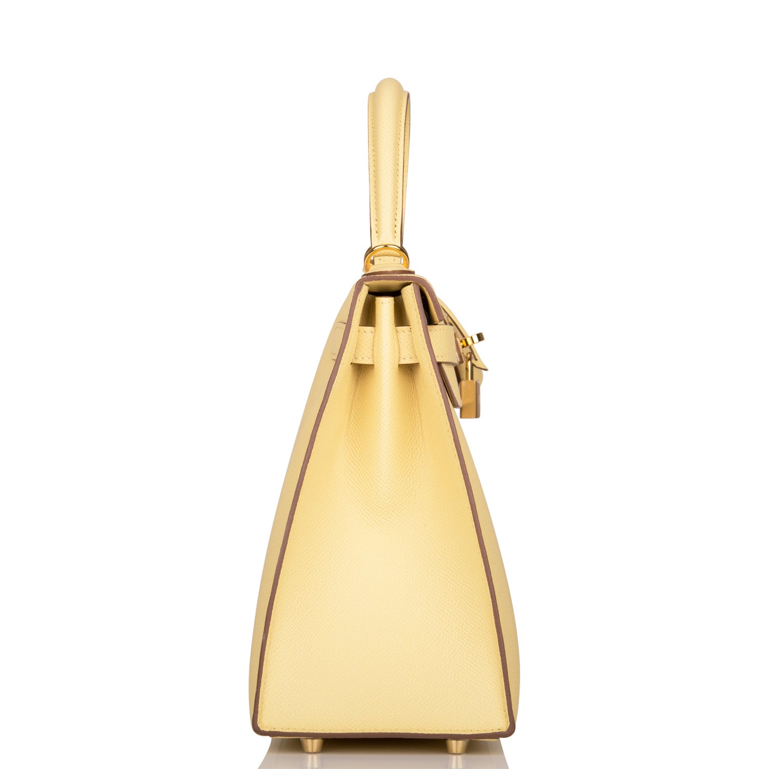 Hermes Kelly Sellier Jaune Poussin Epsom Hardware Shoulder Gold Shoulder Bag
