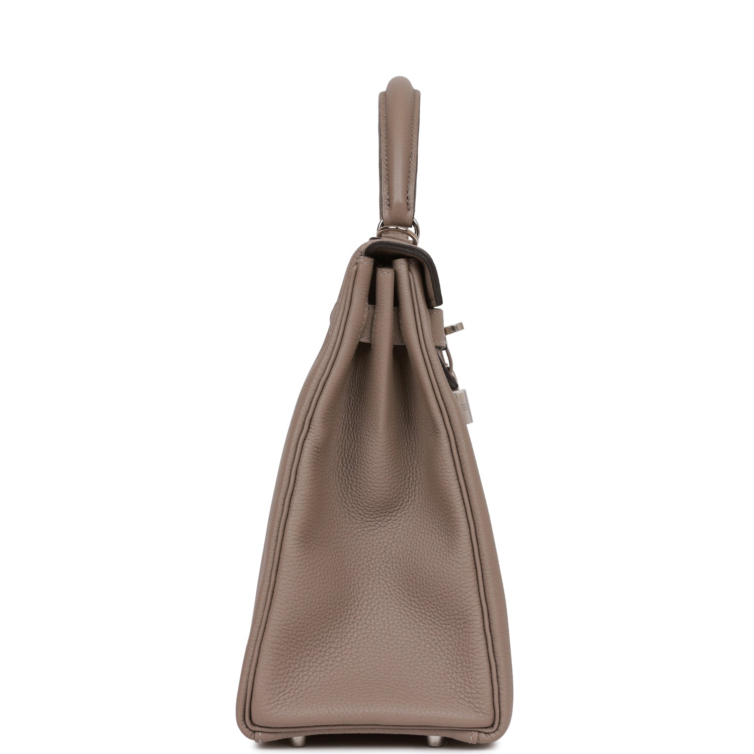 Hermes Kelly Retourne Gris Asphalte Togo Palladium Hardware Travel Bag