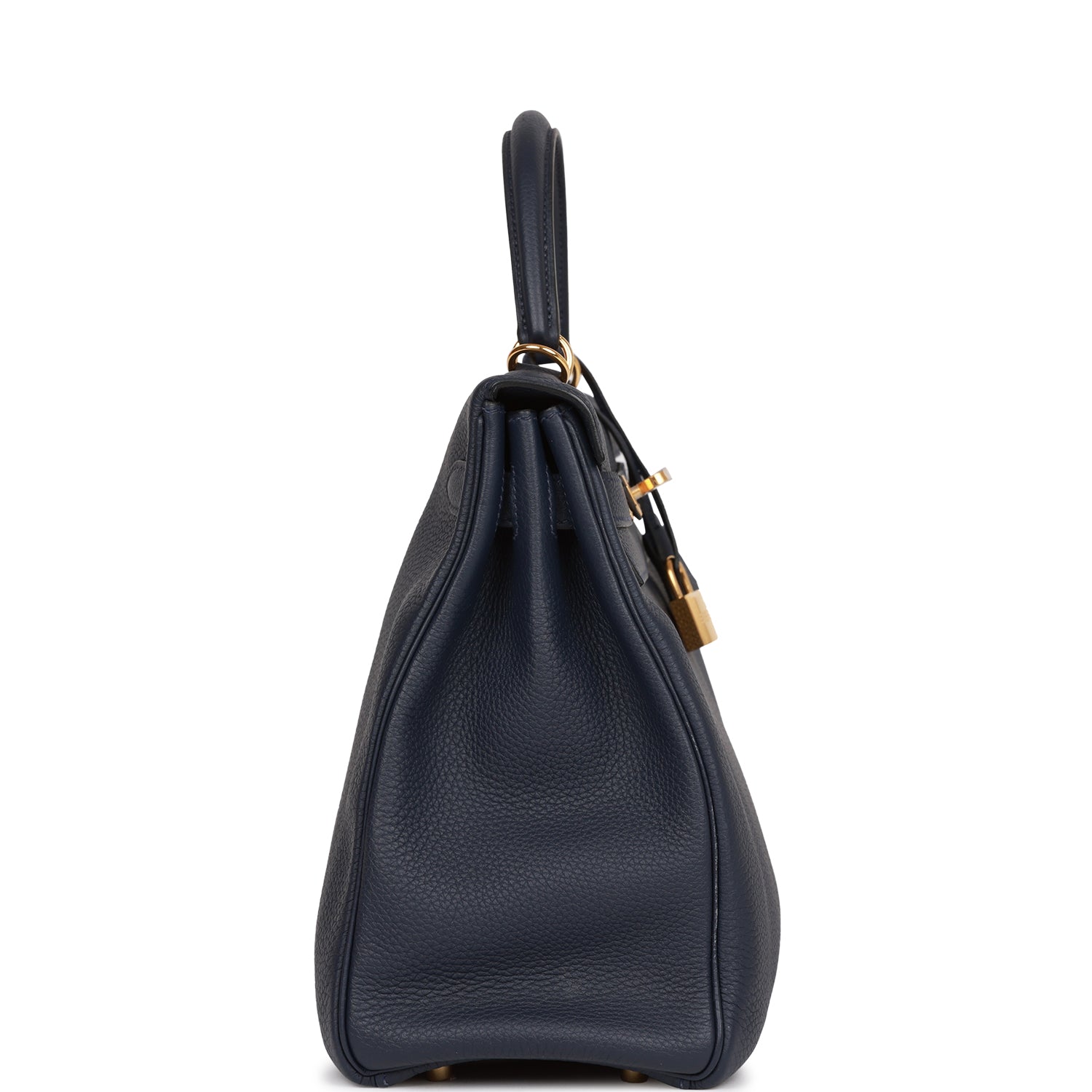 Hermes Kelly Retourne Bleu Nuit Togo Hardware Handbag Gold Travel Bag