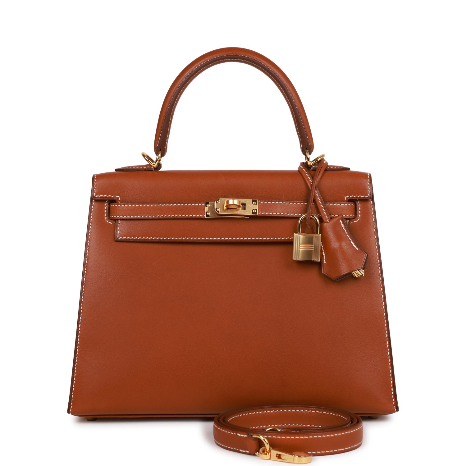 Hermes Kelly Sellier Fauve Barenia Hardware Handbag Gold Travel Bag