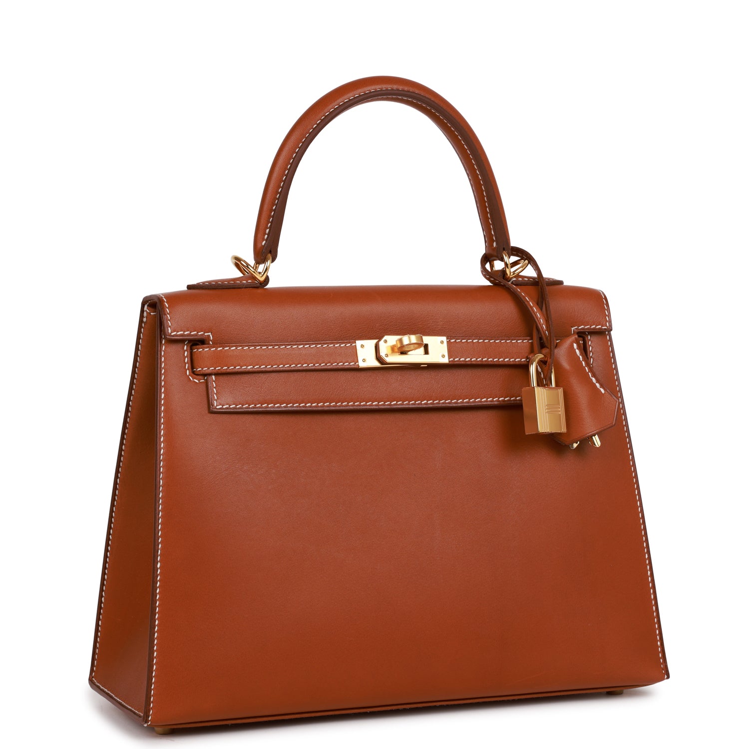 Hermes Kelly Sellier Fauve Barenia Hardware Handbag Gold Travel Bag