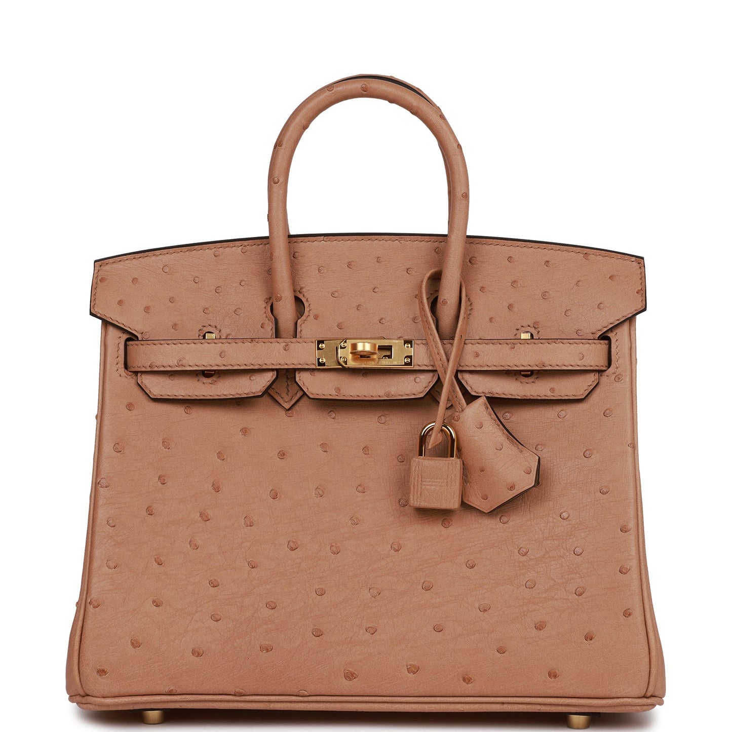 Hermes Birkin Chai Ostrich Hardware Handbag Gold Travel Bag