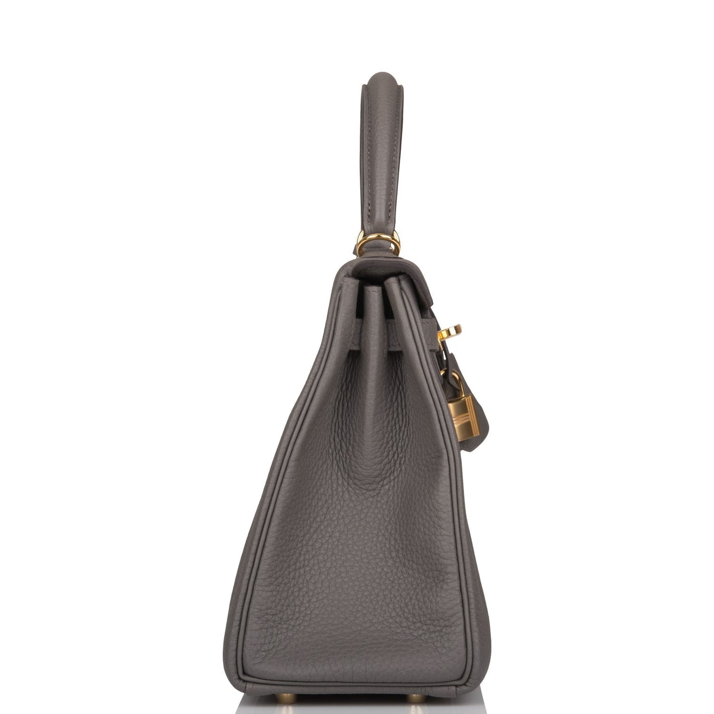 Hermes Kelly Retourne Etain Togo Hardware Deposit For Gold Travel Bag