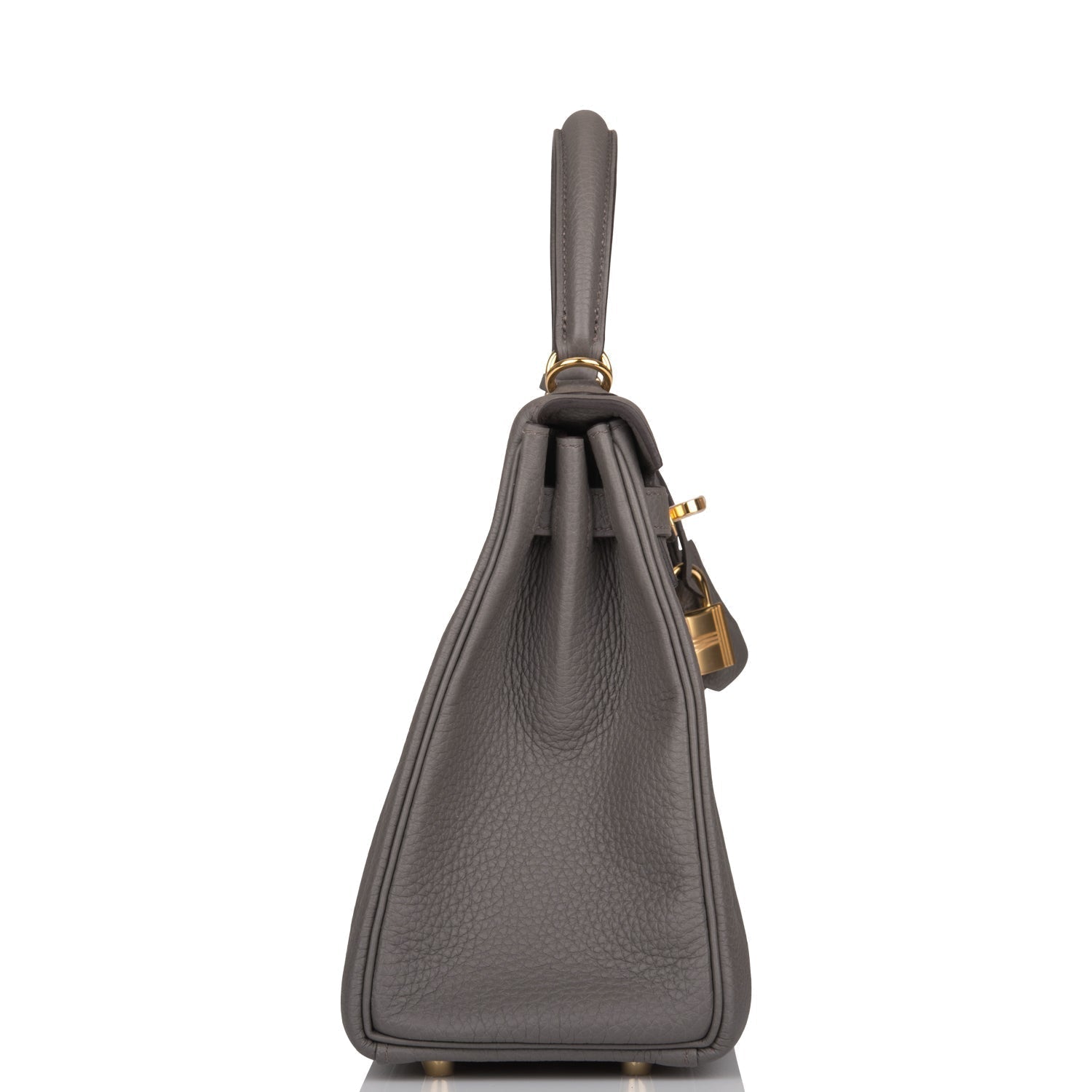 Hermes Kelly Retourne Etain Togo Hardware Deposit For Gold Travel Bag