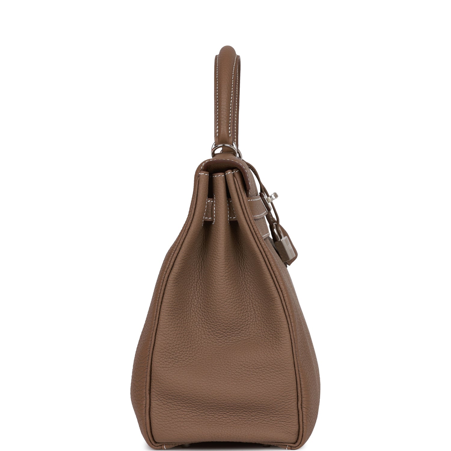 Hermes Kelly Retourne Etoupe Togo Palladium Hardware Handbag Travel Bag