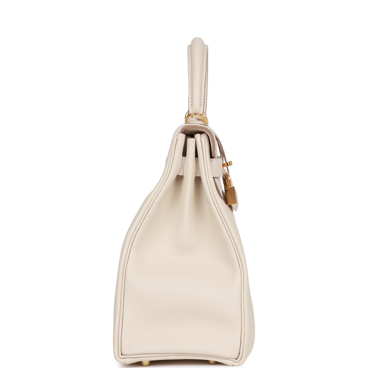 Hermes Kelly Retourne Craie Togo Hardware Handbag Gold Travel Bag