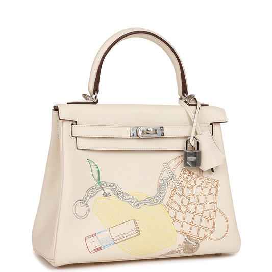Hermes Kelly Retourne In Out Nata Swift Palladium Hardware Travel Bag