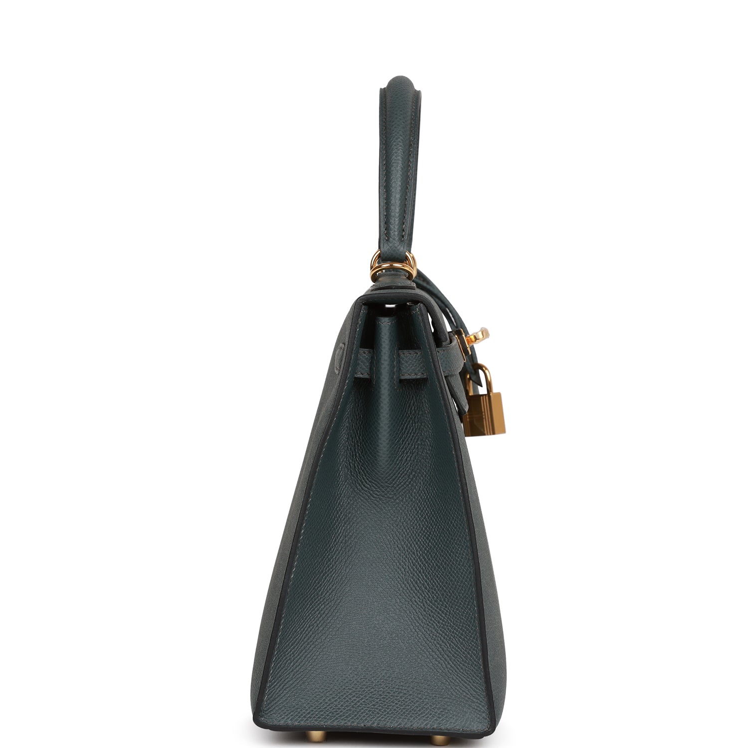 Hermes Kelly Sellier Bleu Orage Epsom Hardware Handbag Gold Travel Bag