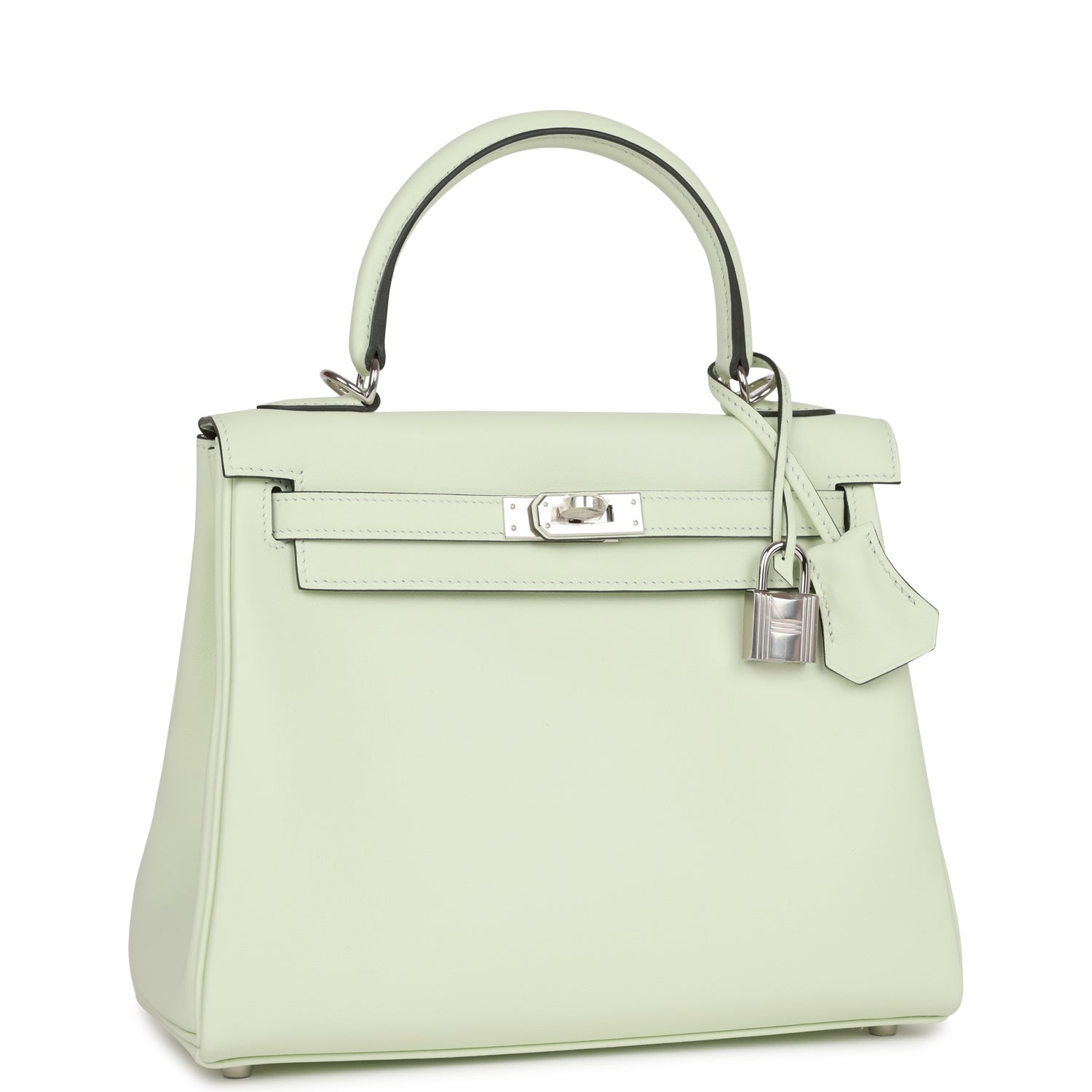 Hermes Kelly Retourne Vert Fizz Swift Palladium Hardware Handbag Travel Bag