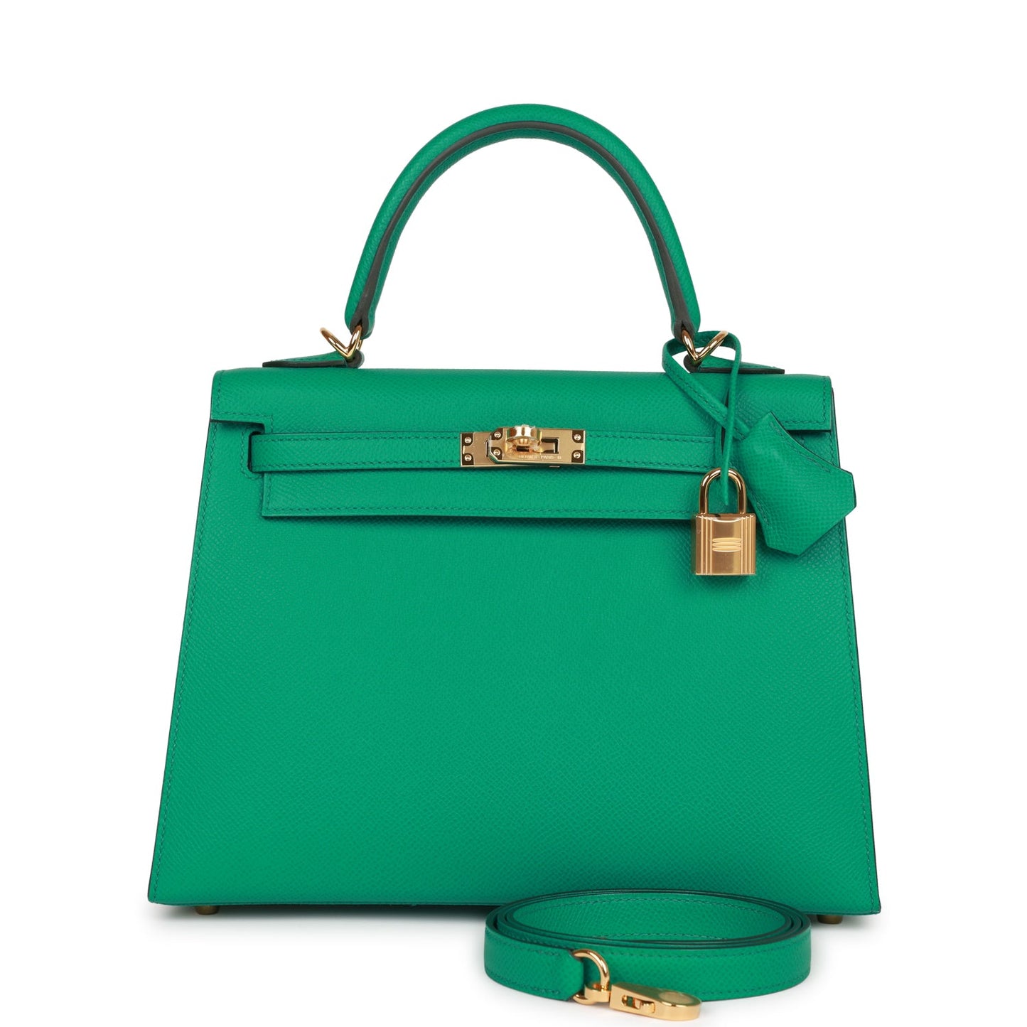 Hermes Kelly Sellier Vert Jade Epsom Hardware Handbag Gold Travel Bag Hardware 3