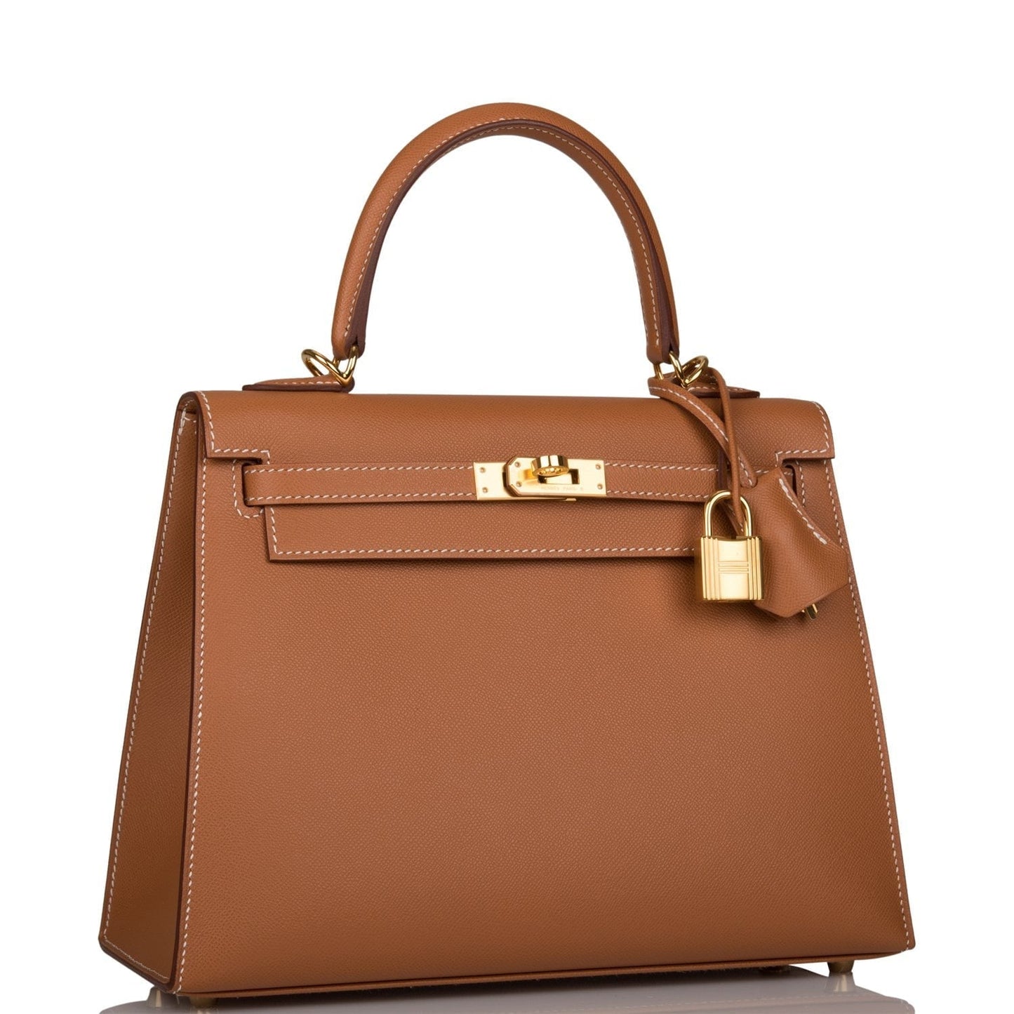 Hermes Kelly Sellier Epsom Hardware Handbag Gold Travel Bag 17