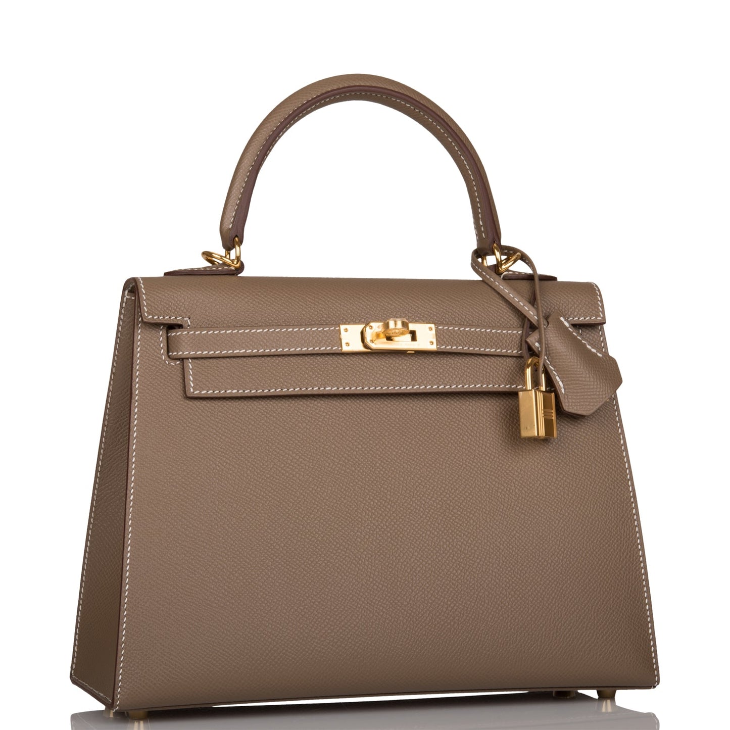 Hermes Kelly Sellier Etoupe Epsom Hardware Handbag Gold Travel Bag Hardware 1