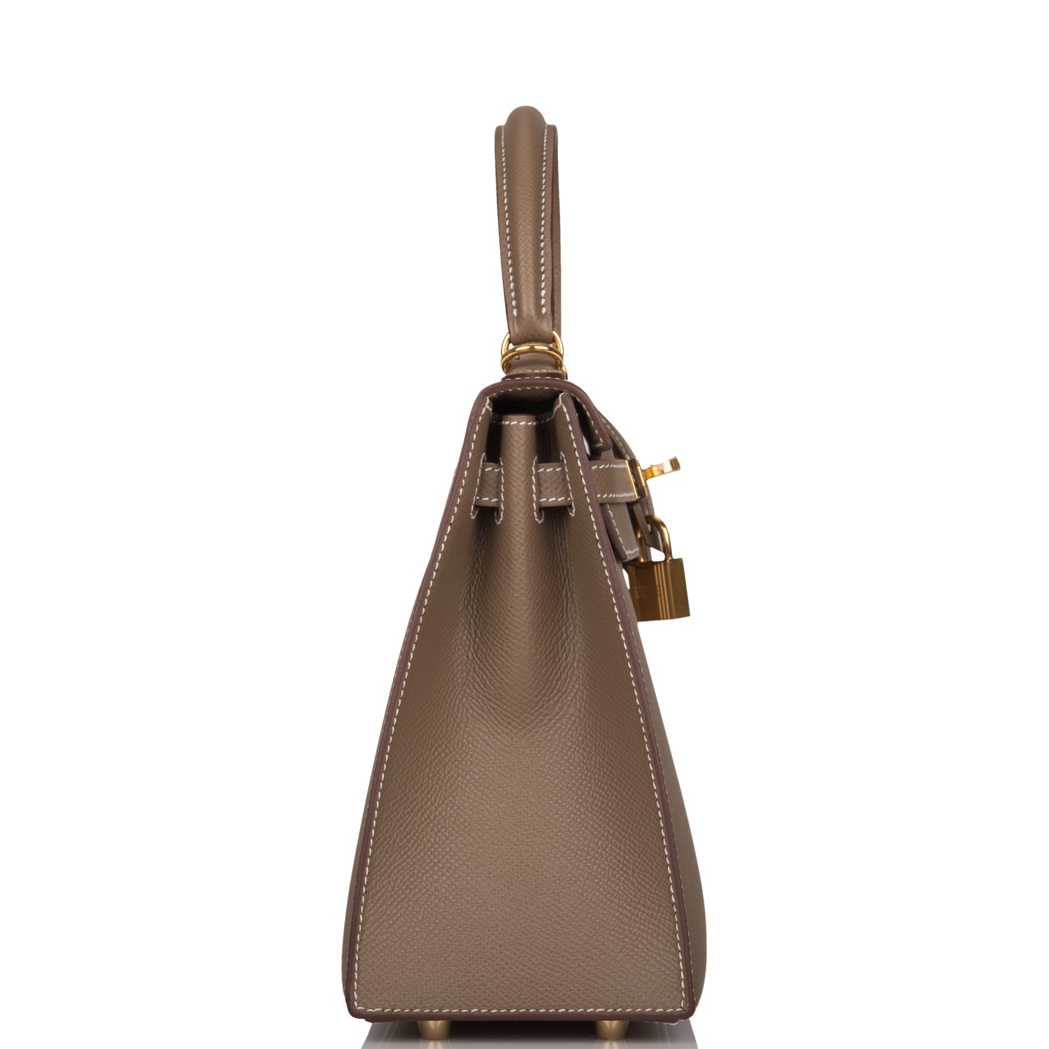 Hermes Kelly Sellier Etoupe Epsom Hardware Handbag Gold Travel Bag Hardware 1
