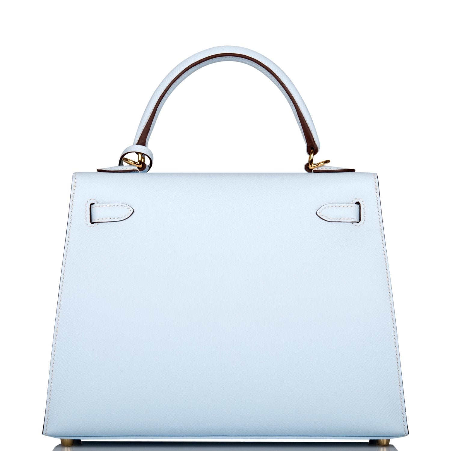 Hermes Kelly Sellier Bleu Brume Epsom Hardware Handbag Gold Travel Bag Hardware 3