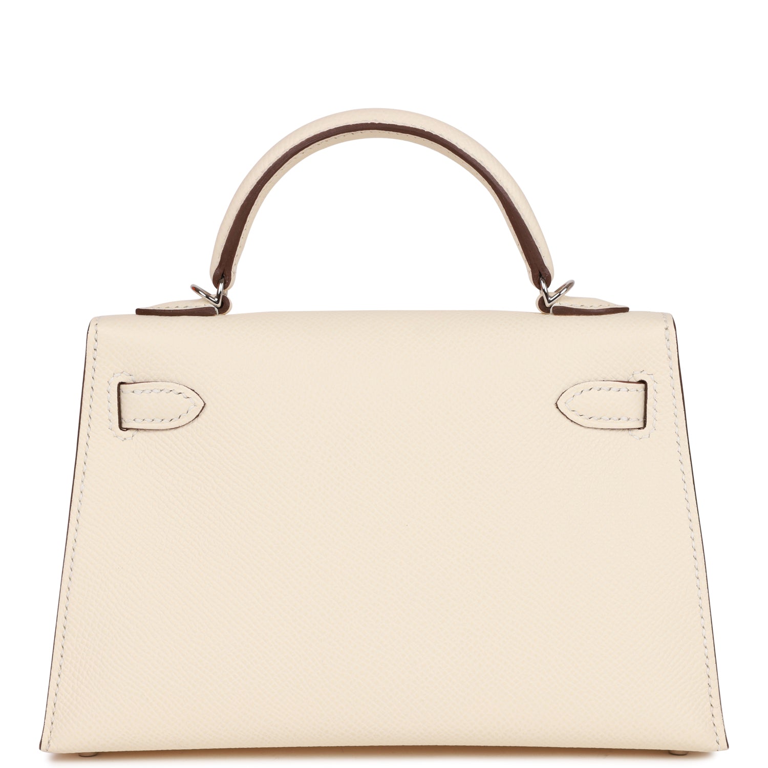Hermes Kelly Sellier Nata Epsom Palladium Hardware Handbag Travel Bag