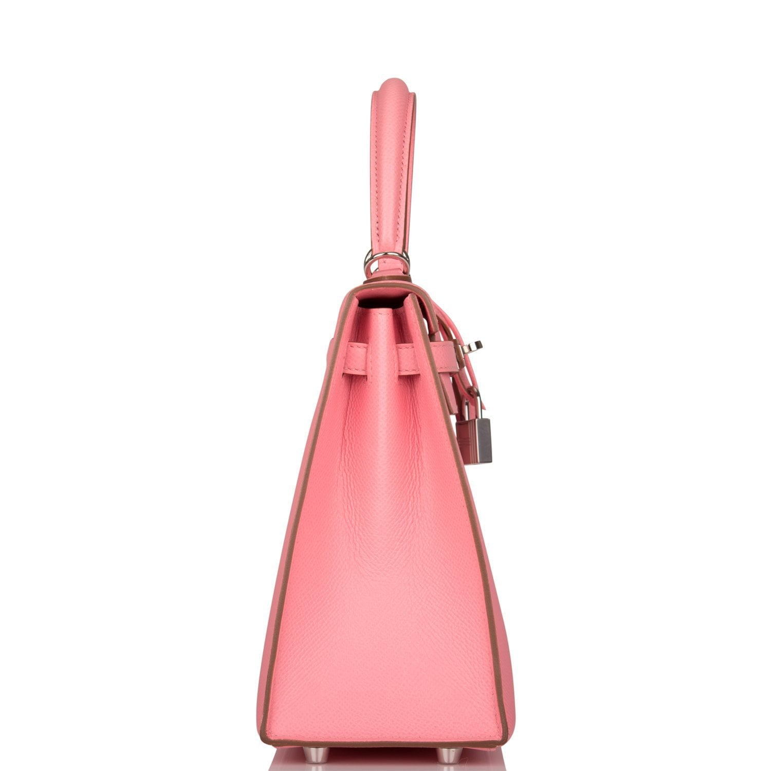 Hermes Kelly Sellier Rose Confetti Epsom Palladium Hardware Travel Bag Palladium Hardware