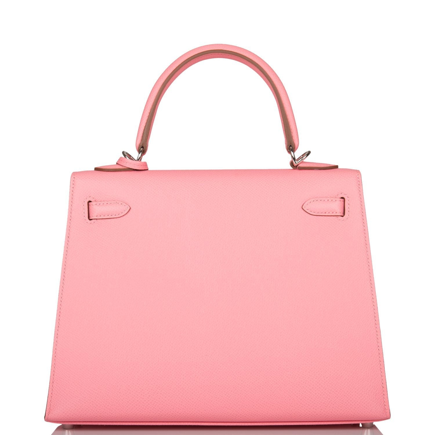 Hermes Kelly Sellier Rose Confetti Epsom Palladium Hardware Travel Bag Palladium Hardware