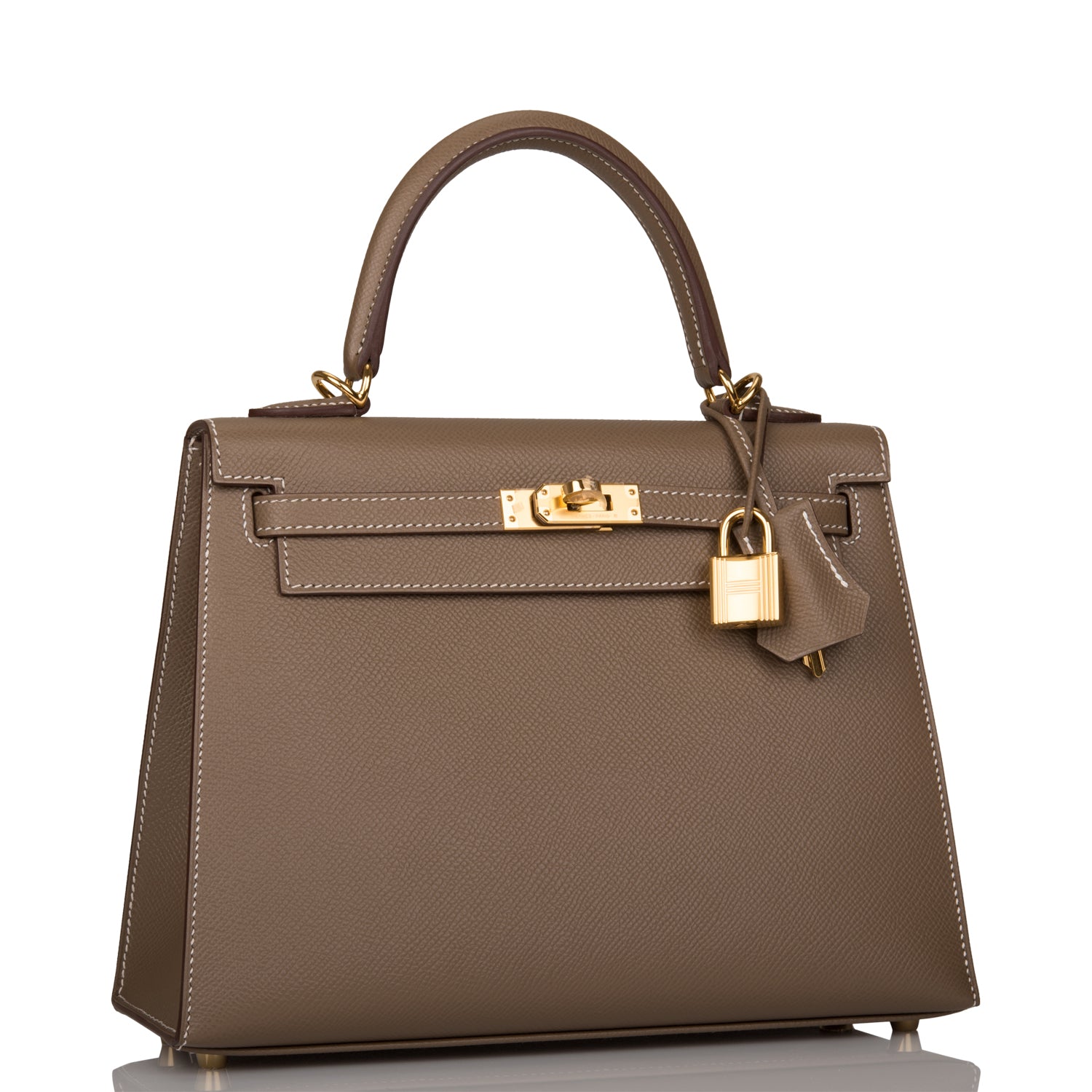 Hermes Kelly Sellier Etoupe Epsom Hardware Handbag Gold Travel Bag Hardware 2