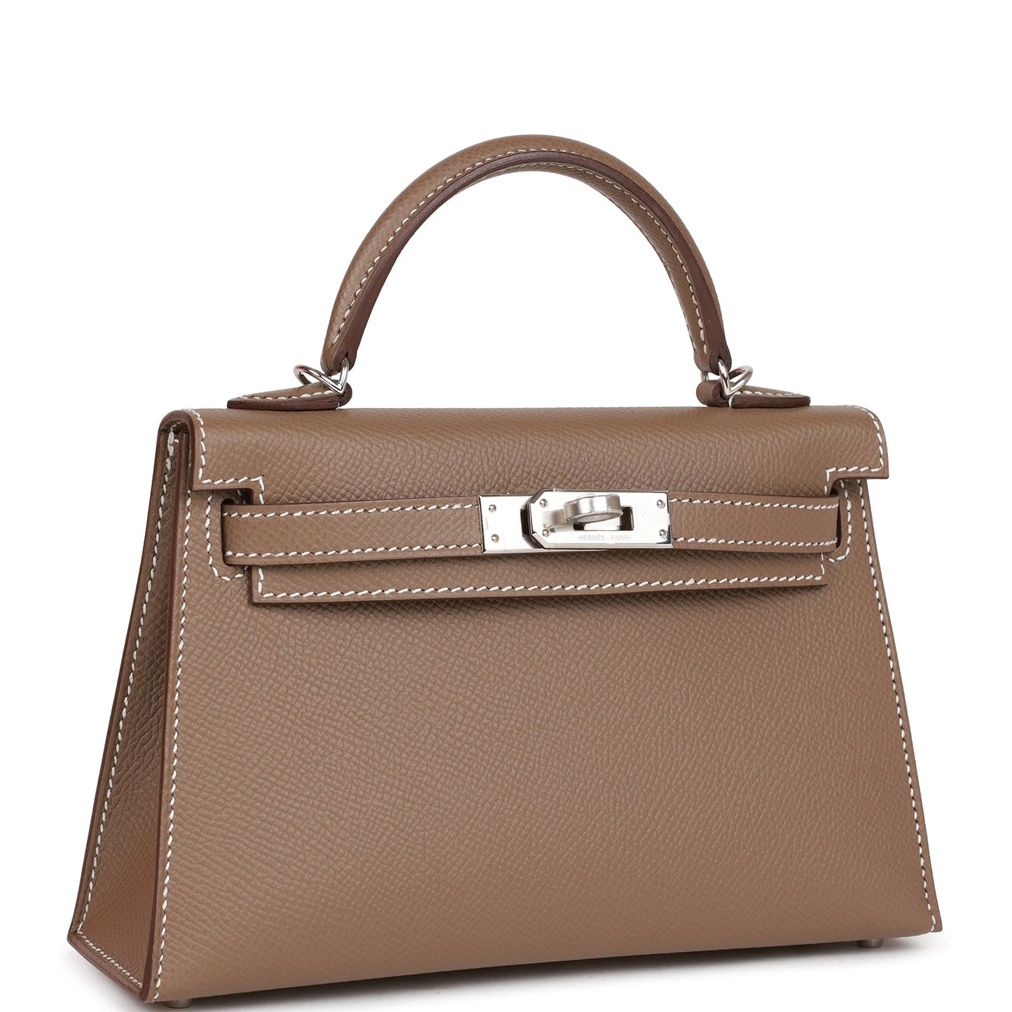 Hermes Kelly Sellier Etoupe Epsom Palladium Hardware Handbag Travel Bag Hardware 1